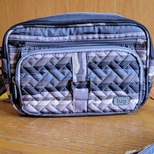 Lug Crossbody Bag Tan And Brown and Gray Sporty Design